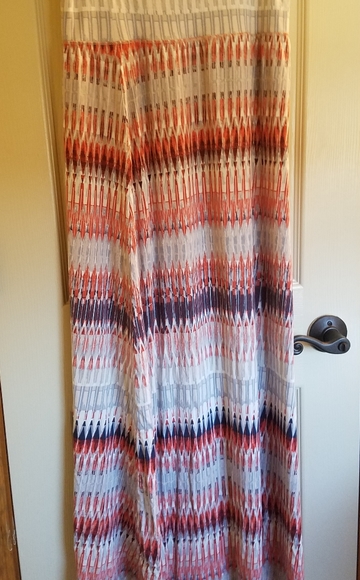 Aztec tribal maxi skirt orange grey Cynthia Rowley - Picture 1 of 6